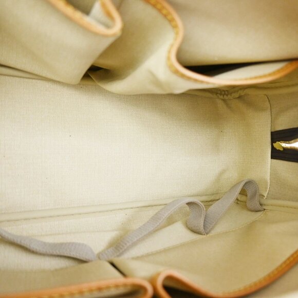 LOUIS VUITTON LV Logo Deauville Hand Bag Monogram Leather Brown M47270 89TA045 - Picture 11 of 16